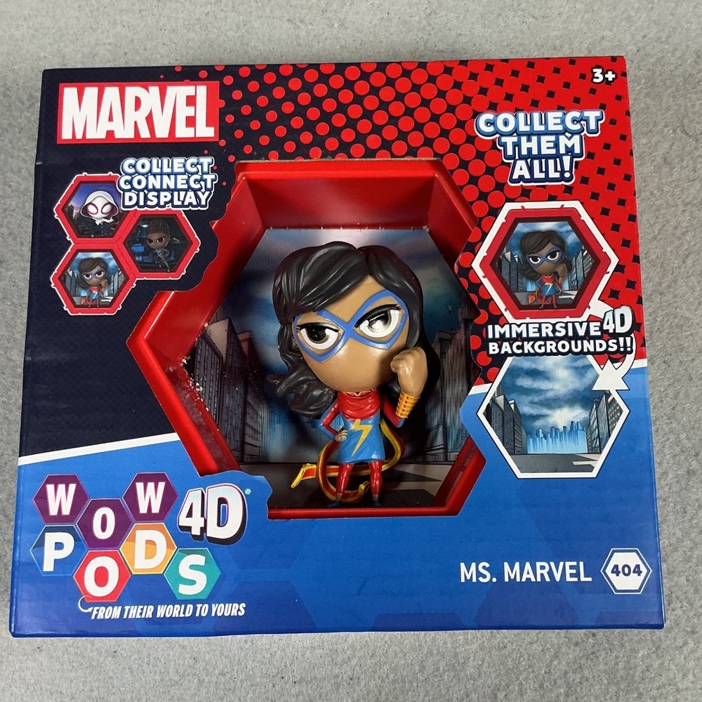 WOW PODS 4D Marvel Ms. Marvel #404 Connectable Display Figure New
